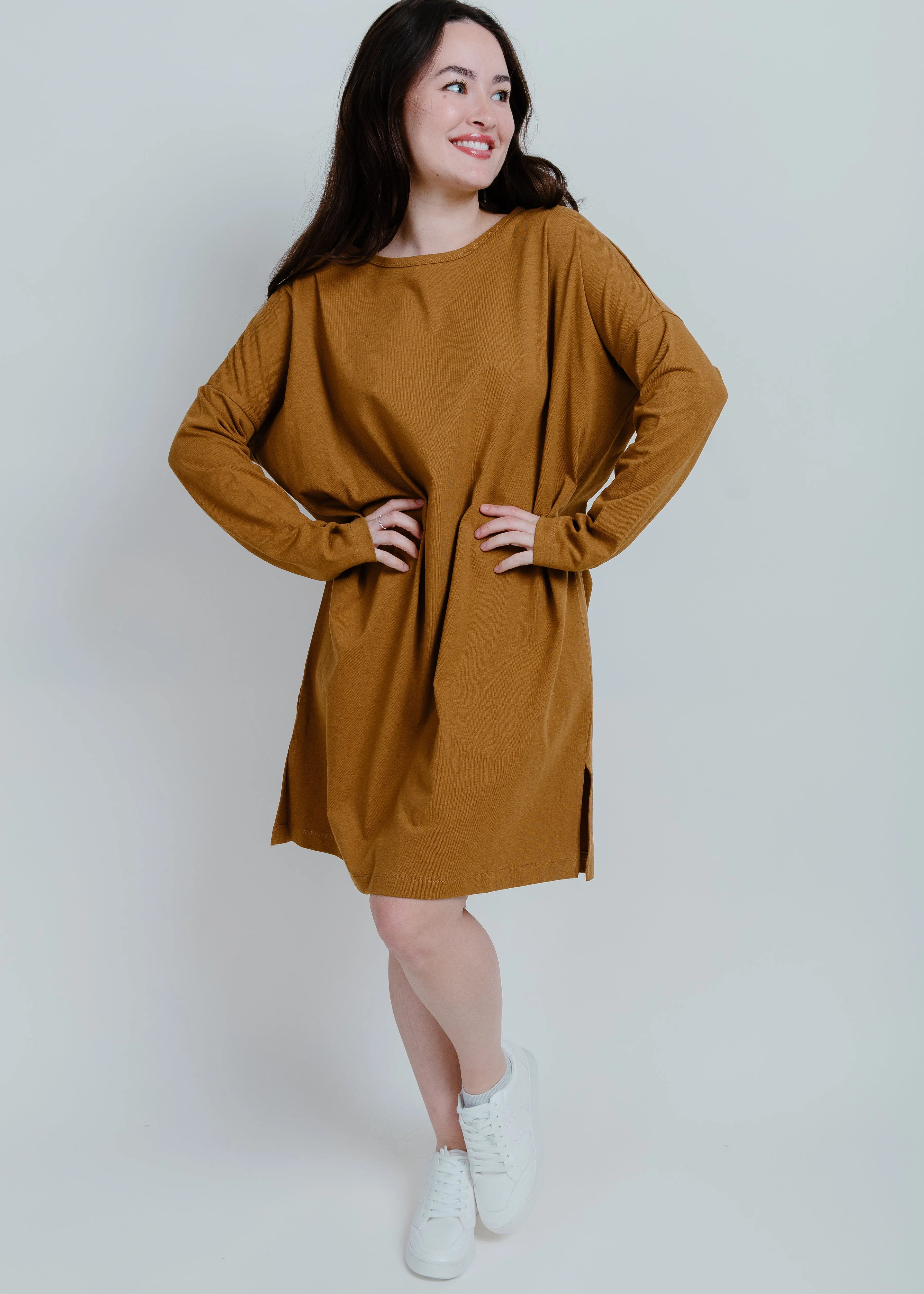 Eleanor Side Slit Mini - Pale Brown