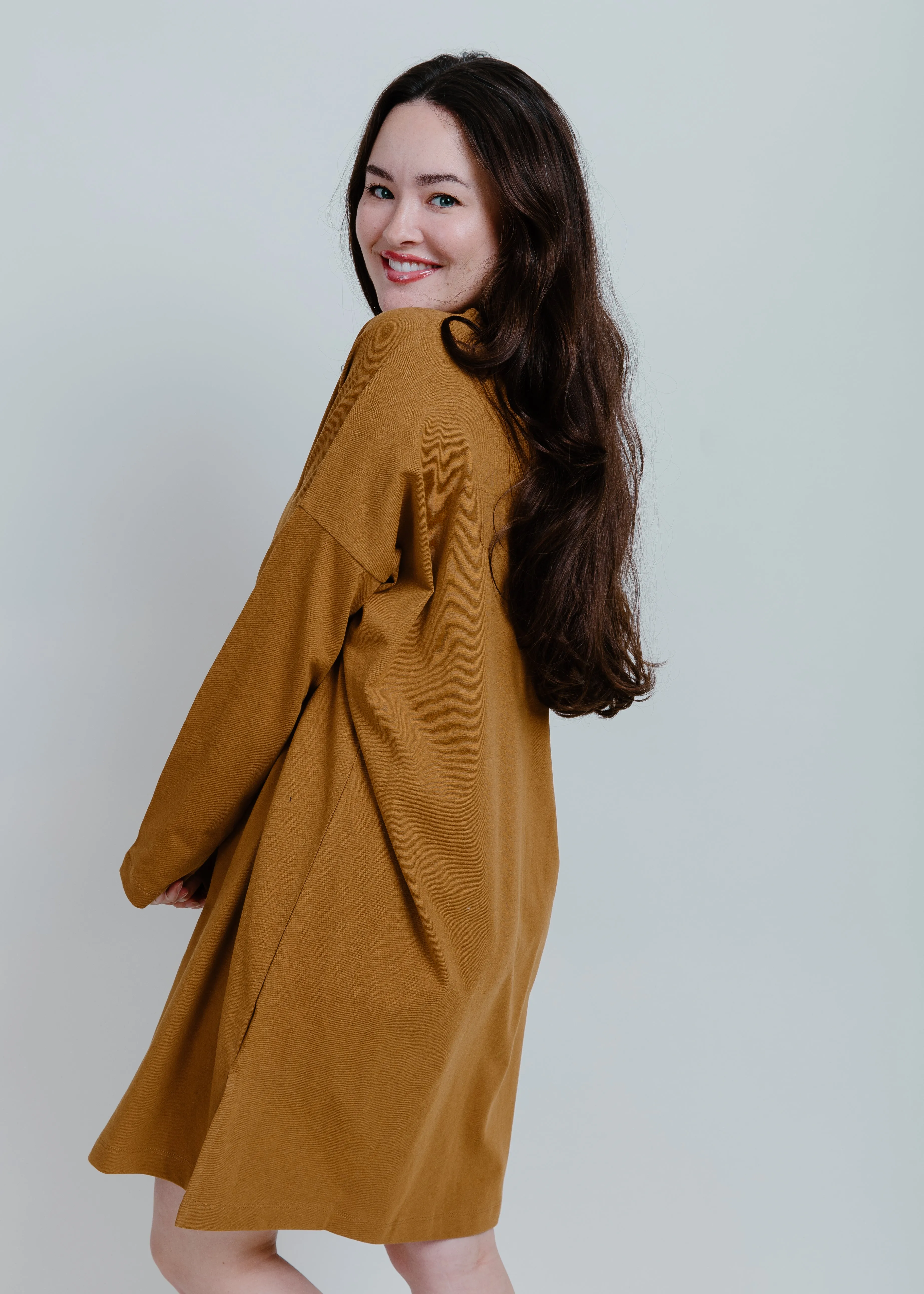 Eleanor Side Slit Mini - Pale Brown