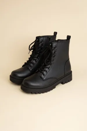 Epsom Black Lace-Up Boots