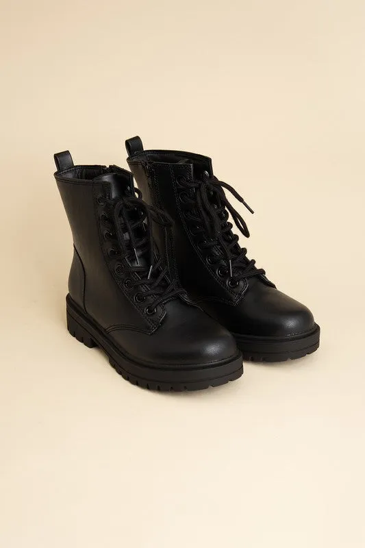 Epsom Black Lace-Up Boots