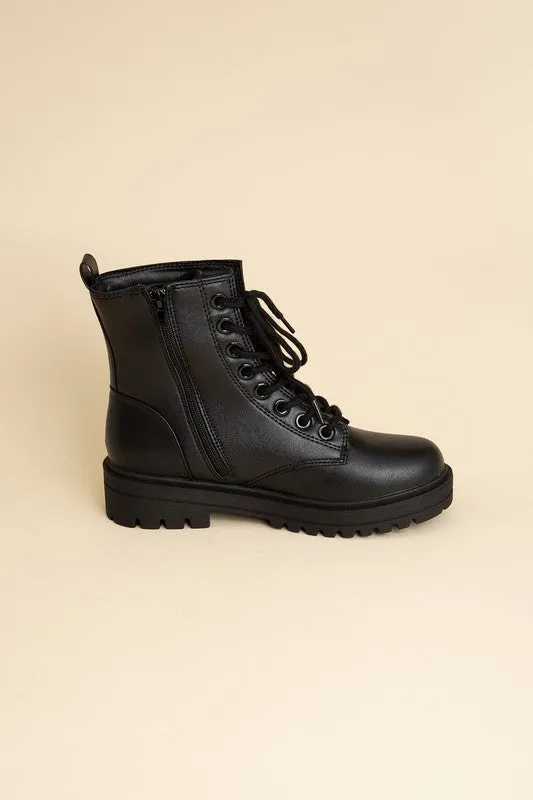 Epsom Black Lace-Up Boots