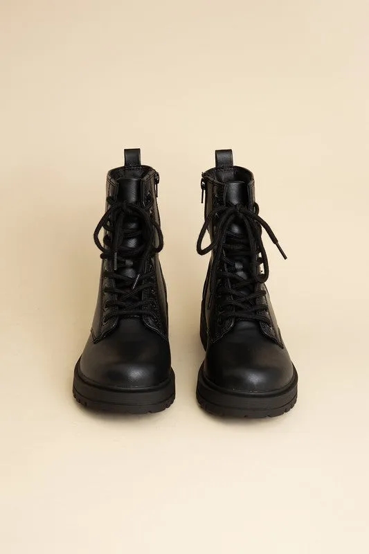 Epsom Black Lace-Up Boots
