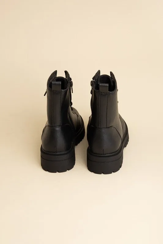 Epsom Black Lace-Up Boots