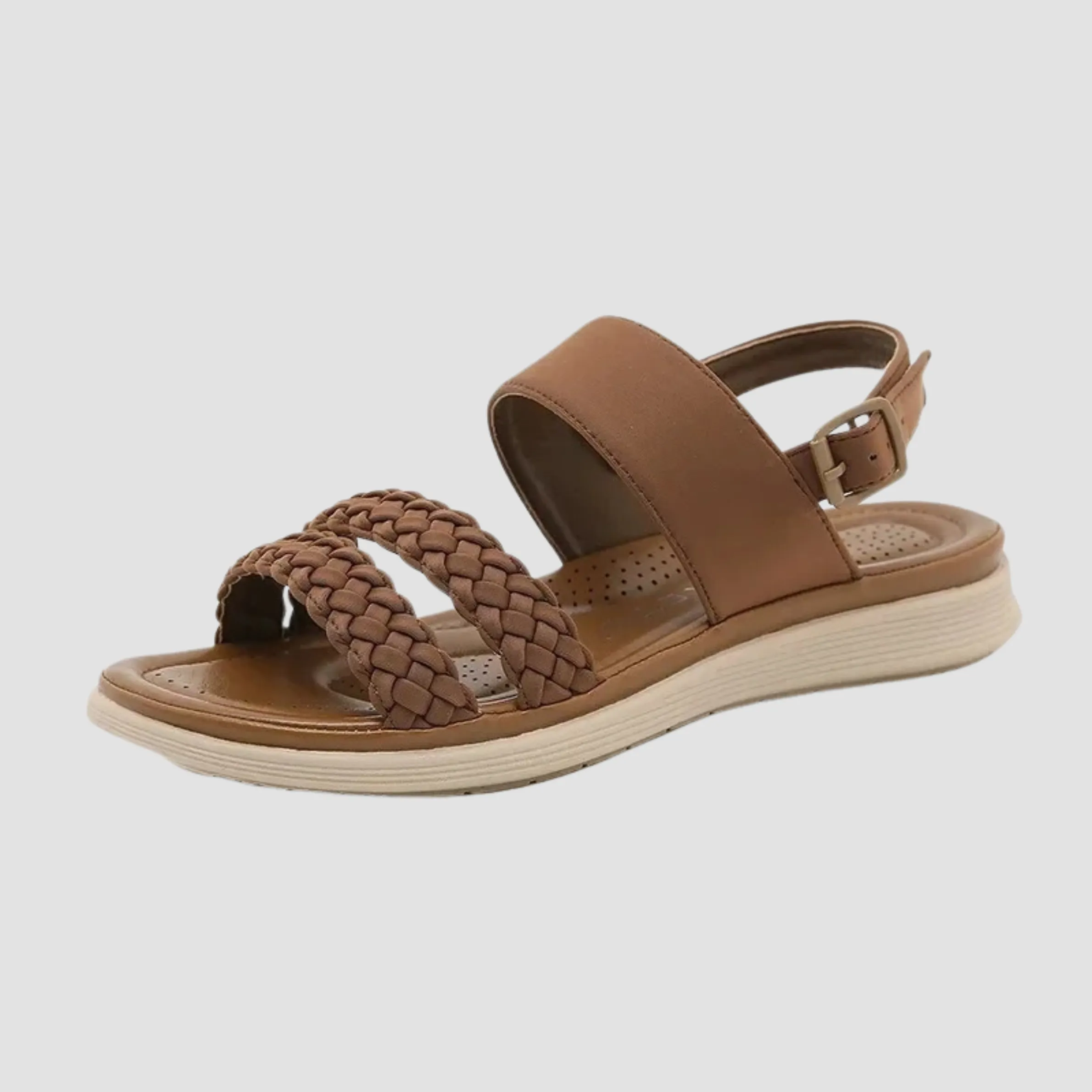 Evelyn™ | Braided Strap Flat Sandals