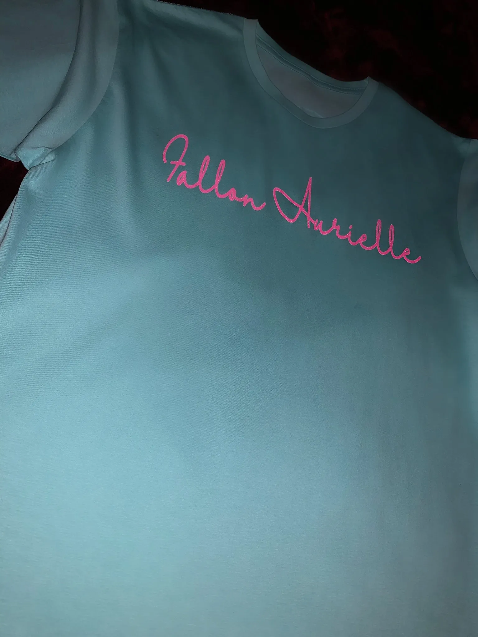 Fallon Aurielle Signature 3 Piece Virgo Logo & Name Zodiac Biker Short Set (Turquoise, Pink Sparkle & Mermaid Color Tie Dye)