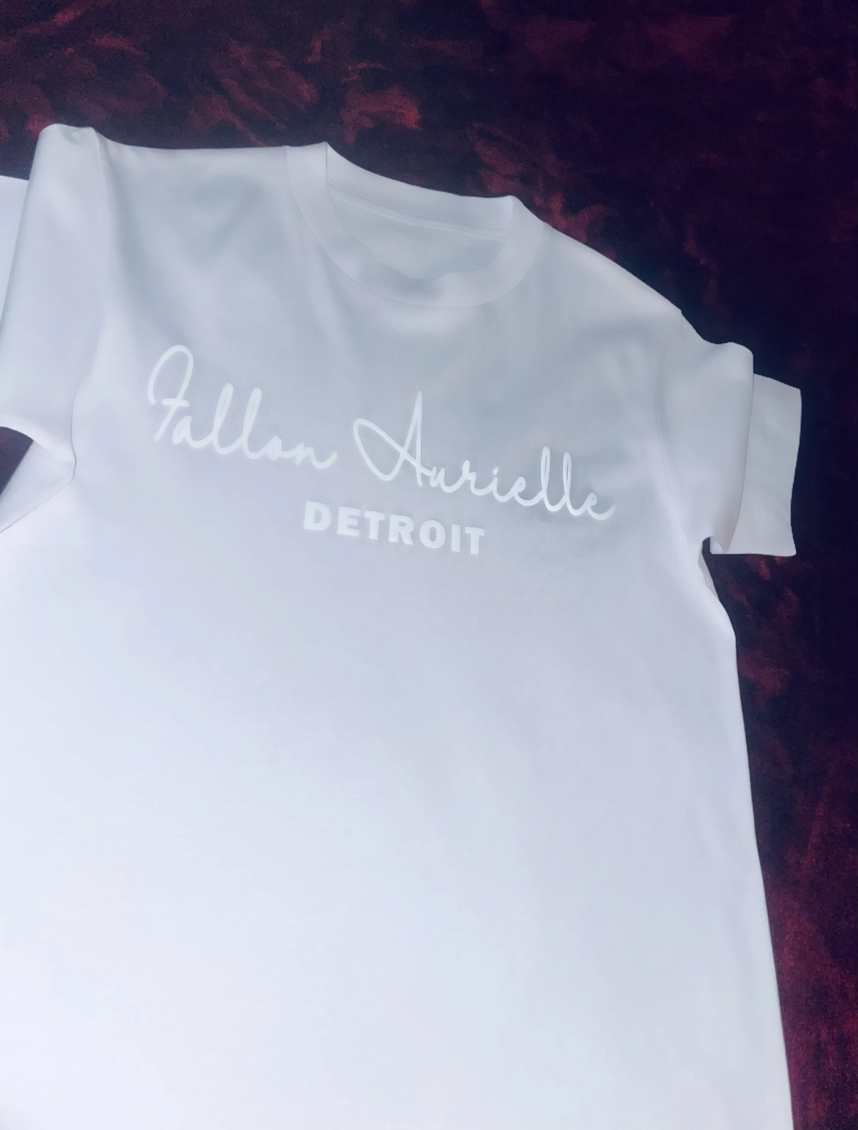 Fallon Aurielle Unisex Signature 3 Piece Detroit Rep Yo Set Short Set (White On White)