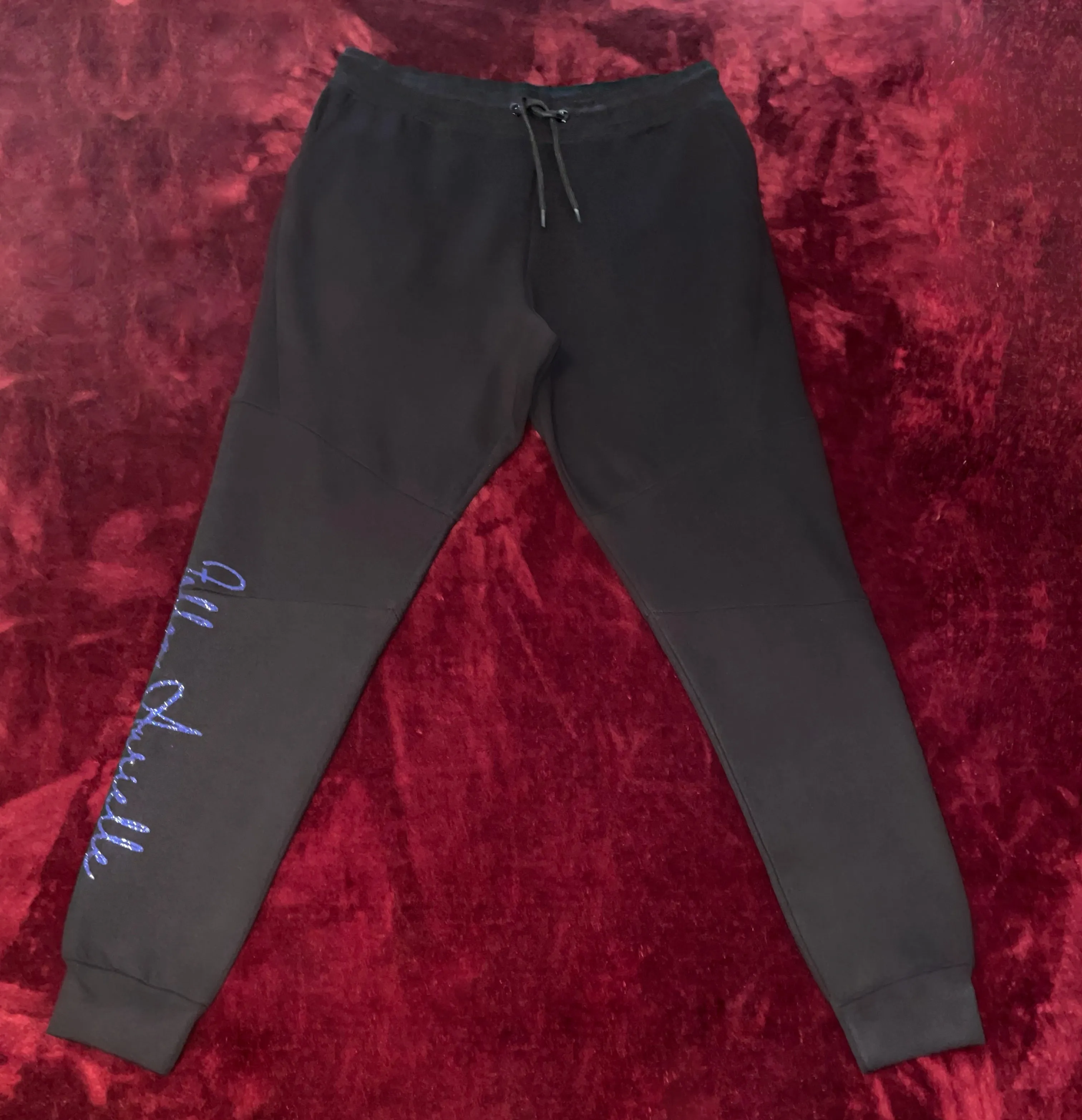 Fallon Aurielle Unisex Signature Aquarius Logo & Name Zodiac Jogging Set (Black & Purple Sparkle)