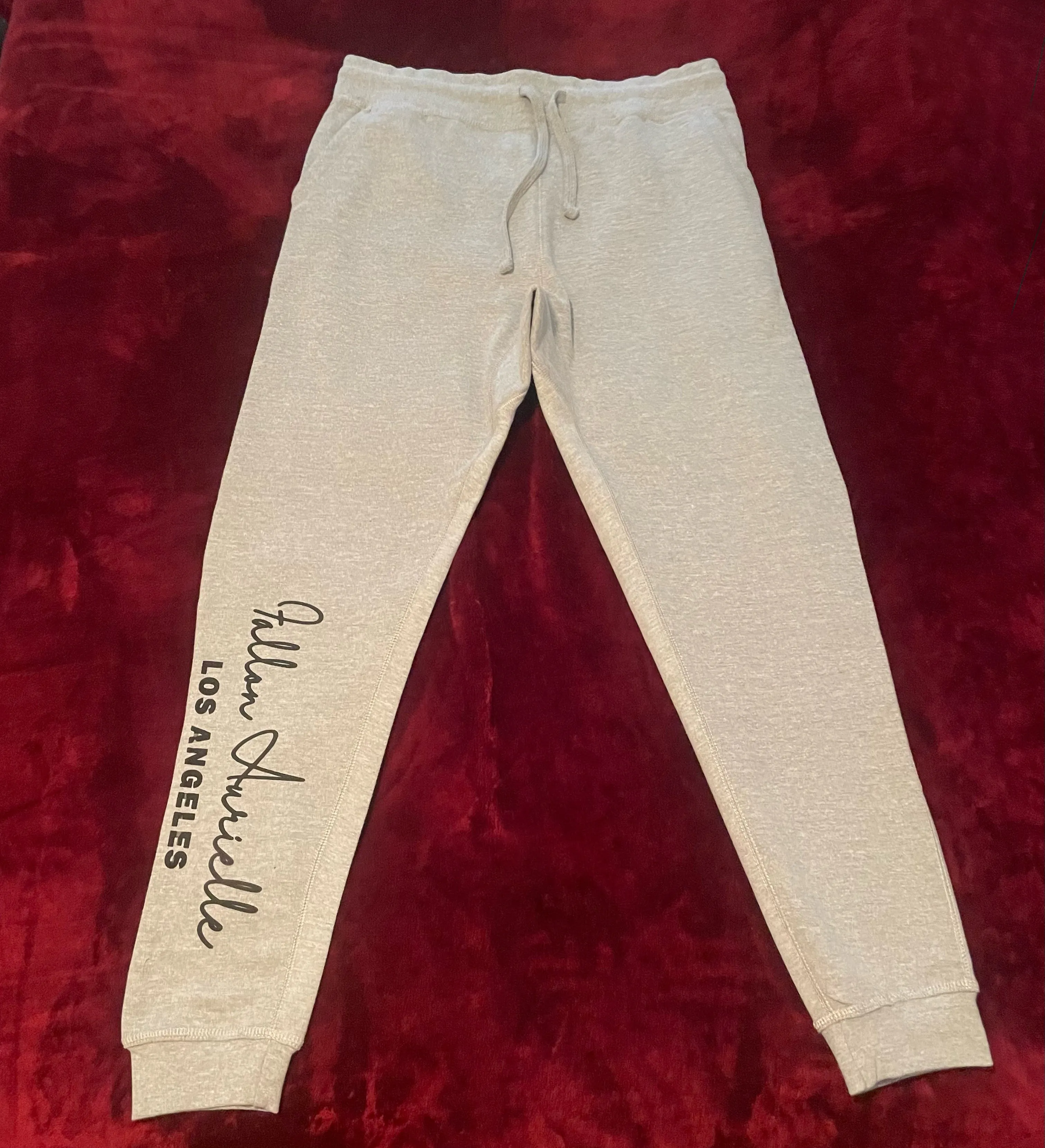 Fallon Aurielle Unisex Signature Los Angeles Rep Yo Set Crewneck Jogging Set (Gray & Black)