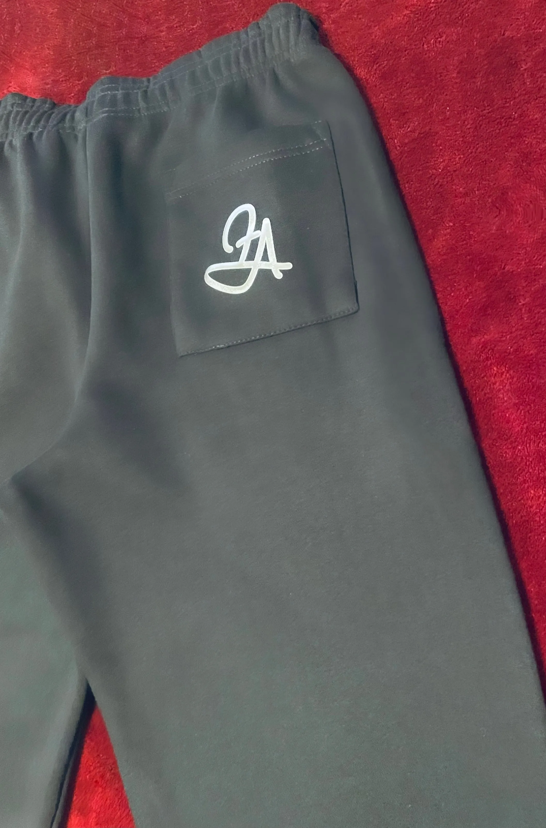 Fallon Aurielle Unisex Signature Rep Yo Set (T) Initial A-Z Jogging Set (Black & Silver)
