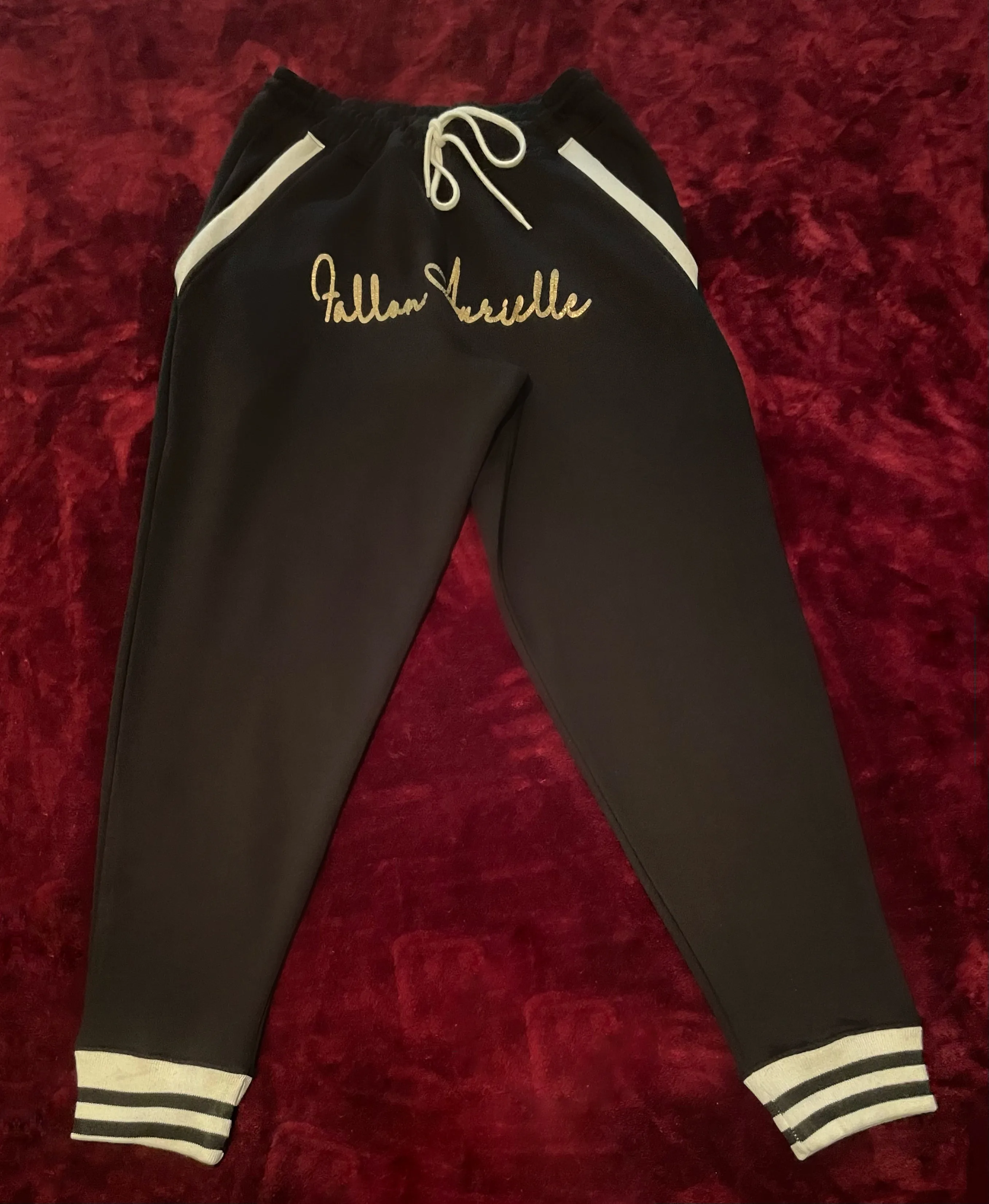 Fallon Aurielle Unisex Signature Taurus Bull Zodiac Jacket Jogging Set (Black, Antique Gold & White)