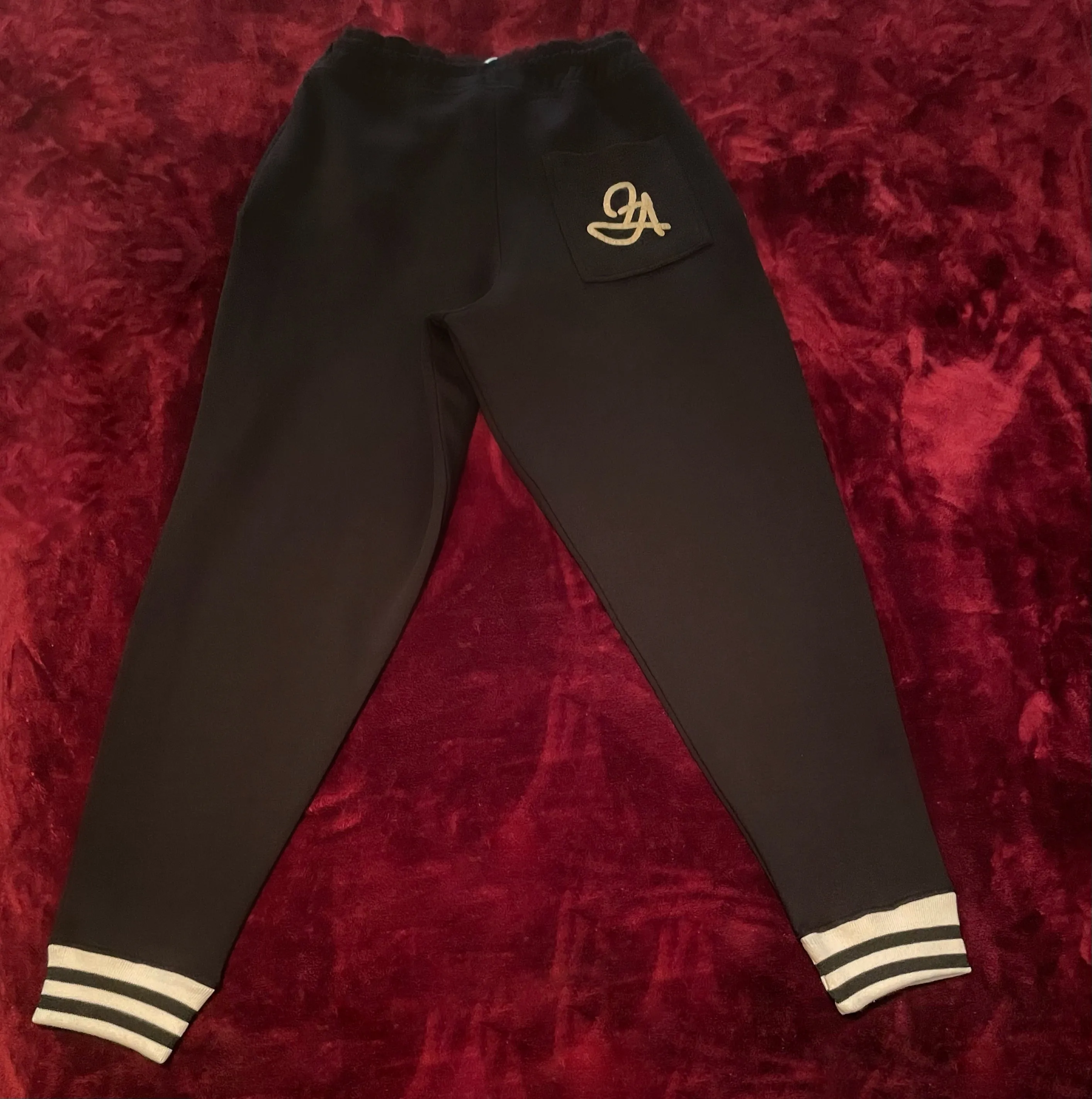 Fallon Aurielle Unisex Signature Taurus Bull Zodiac Jacket Jogging Set (Black, Antique Gold & White)