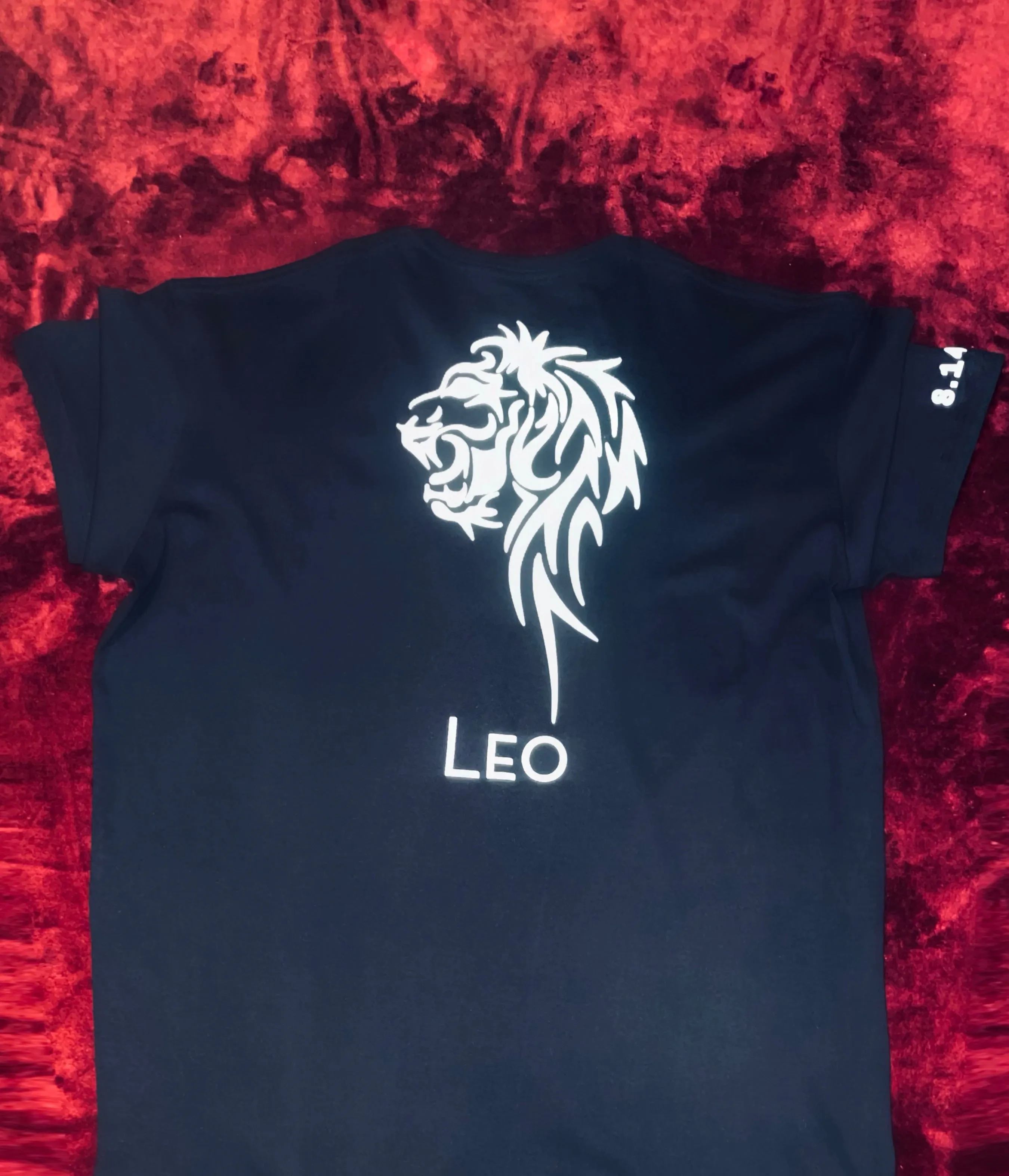 Fallon Aurielle Unisex Signature V-Neck 3 Piece Leo Lion Birthday & Name Zodiac Set (Black & White)