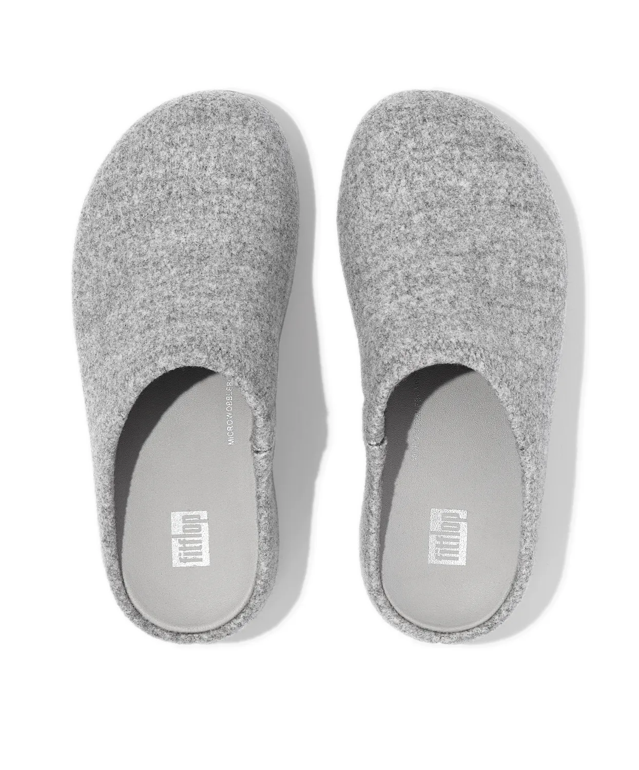 FitFlop Shuv Felt Clogs Grey