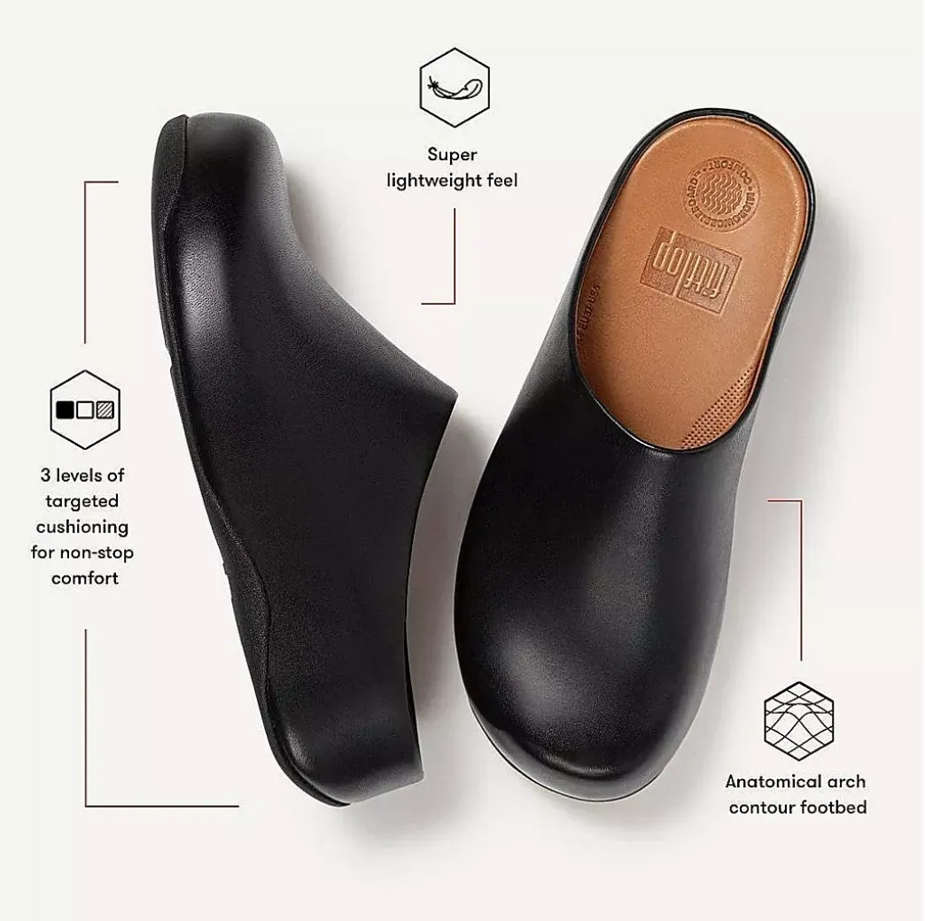 FitFlop SHUV Leather Clogs