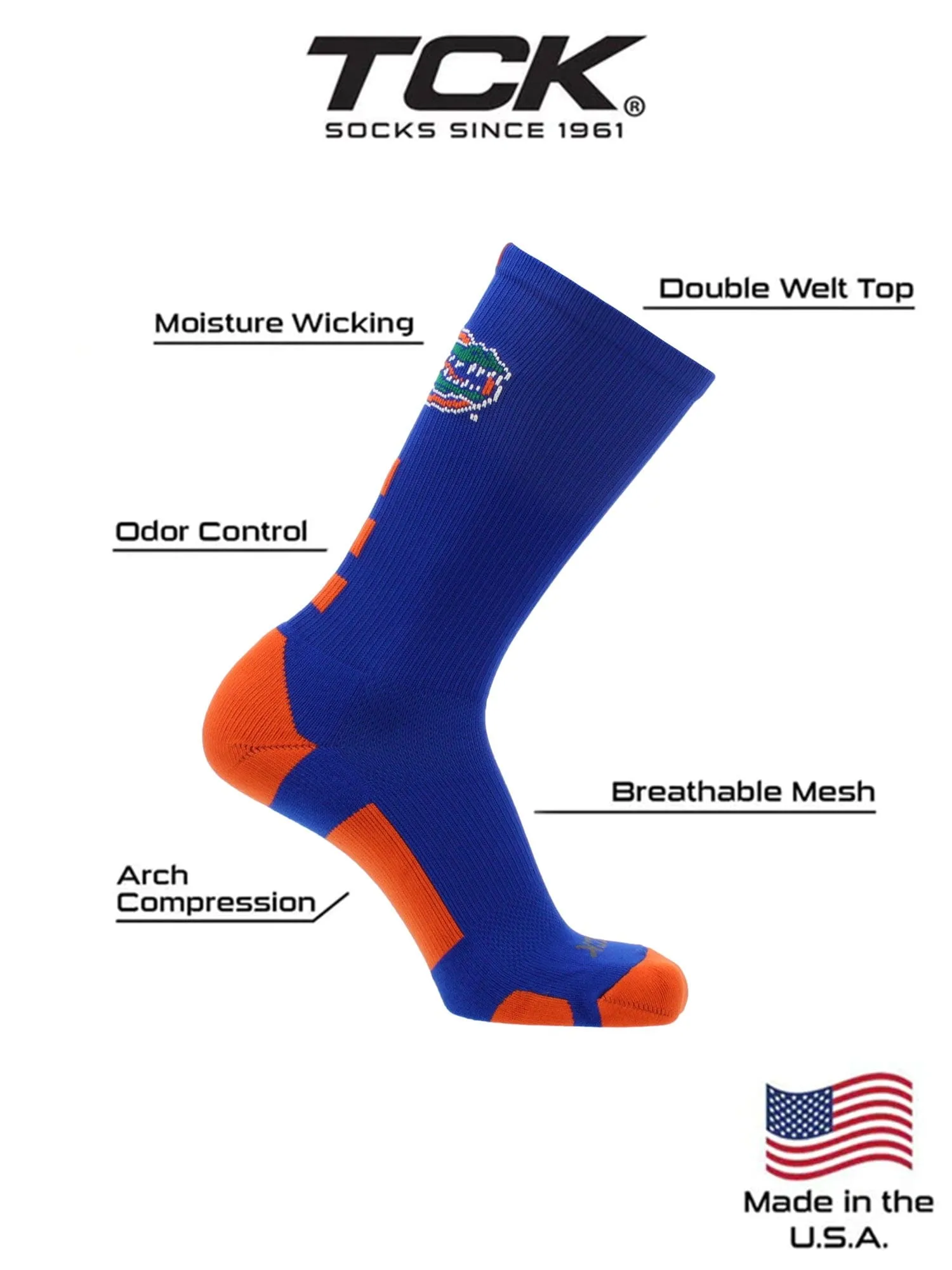 Florida Gators Baseline Crew Socks