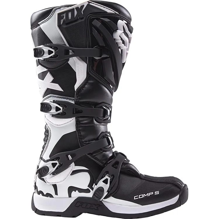 FOX WOMENS COMP 5 BOOTS [BLACK/WHITE] 11