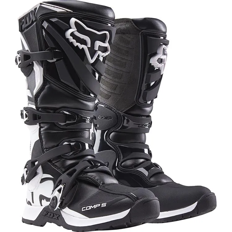 FOX WOMENS COMP 5 BOOTS [BLACK/WHITE] 11
