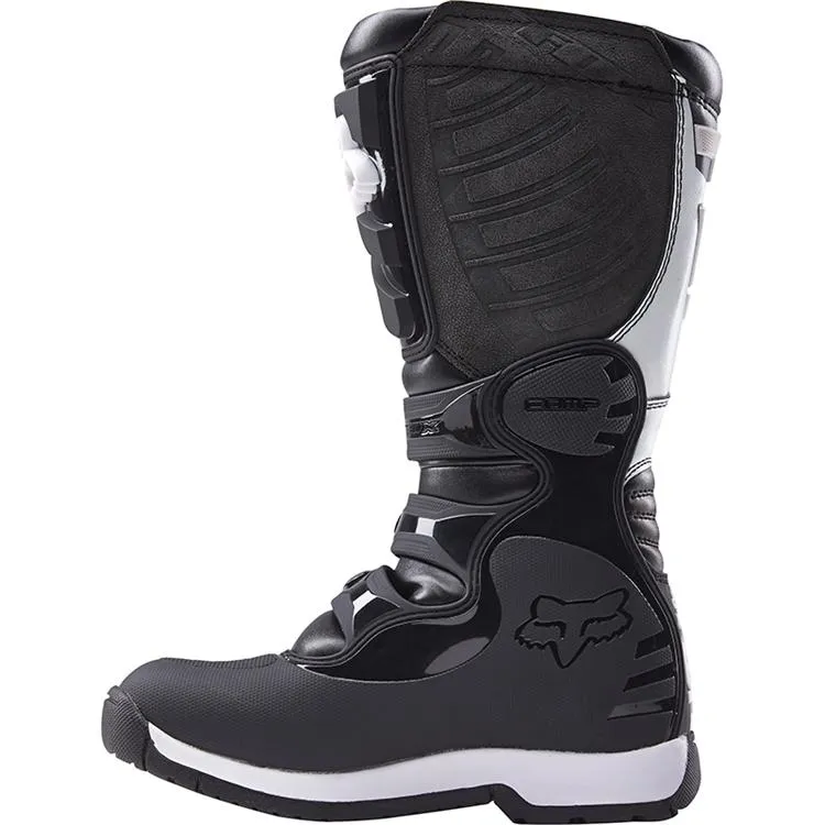 FOX WOMENS COMP 5 BOOTS [BLACK/WHITE] 11