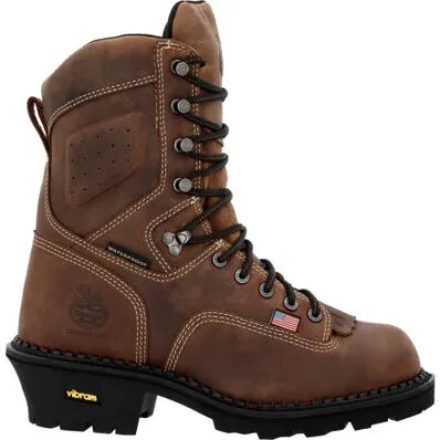 Georgia Men's USA 9" Soft Toe Waterproof Logger Work Boot- Horse- GB00539
