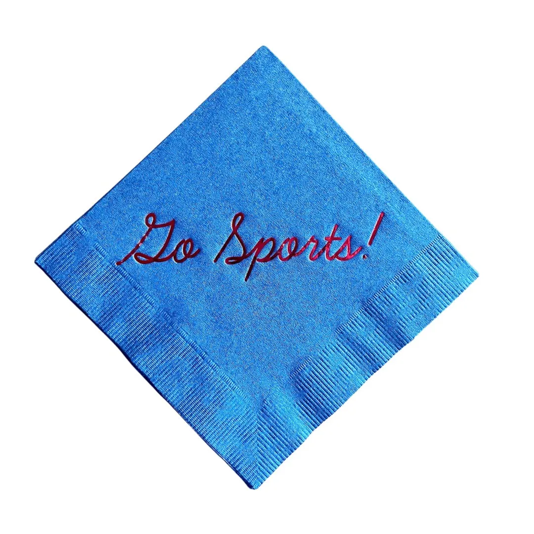 Go Sports! // paper cocktail napkins
