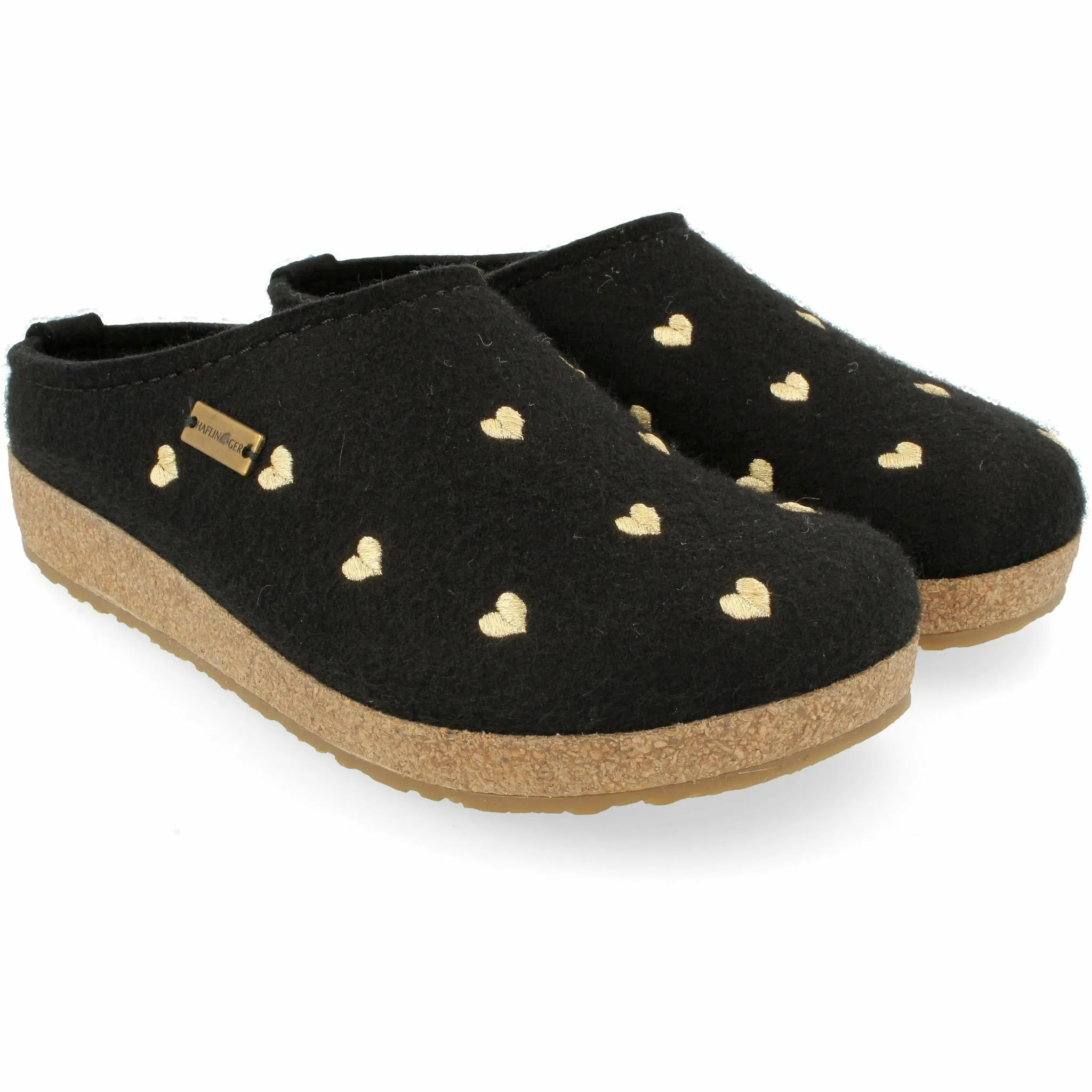 Haflinger Womens Cuoricini Wool Clogs