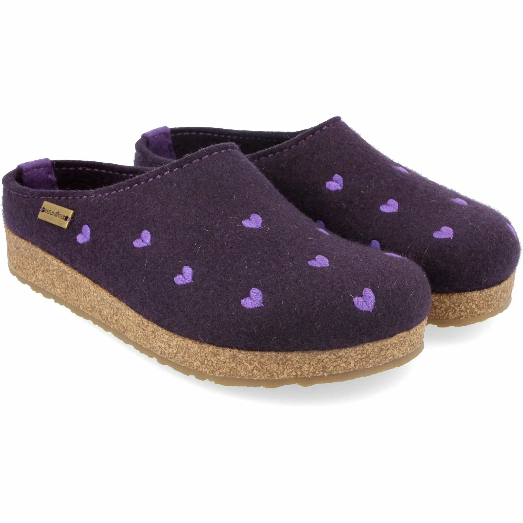 Haflinger Womens Cuoricini Wool Clogs