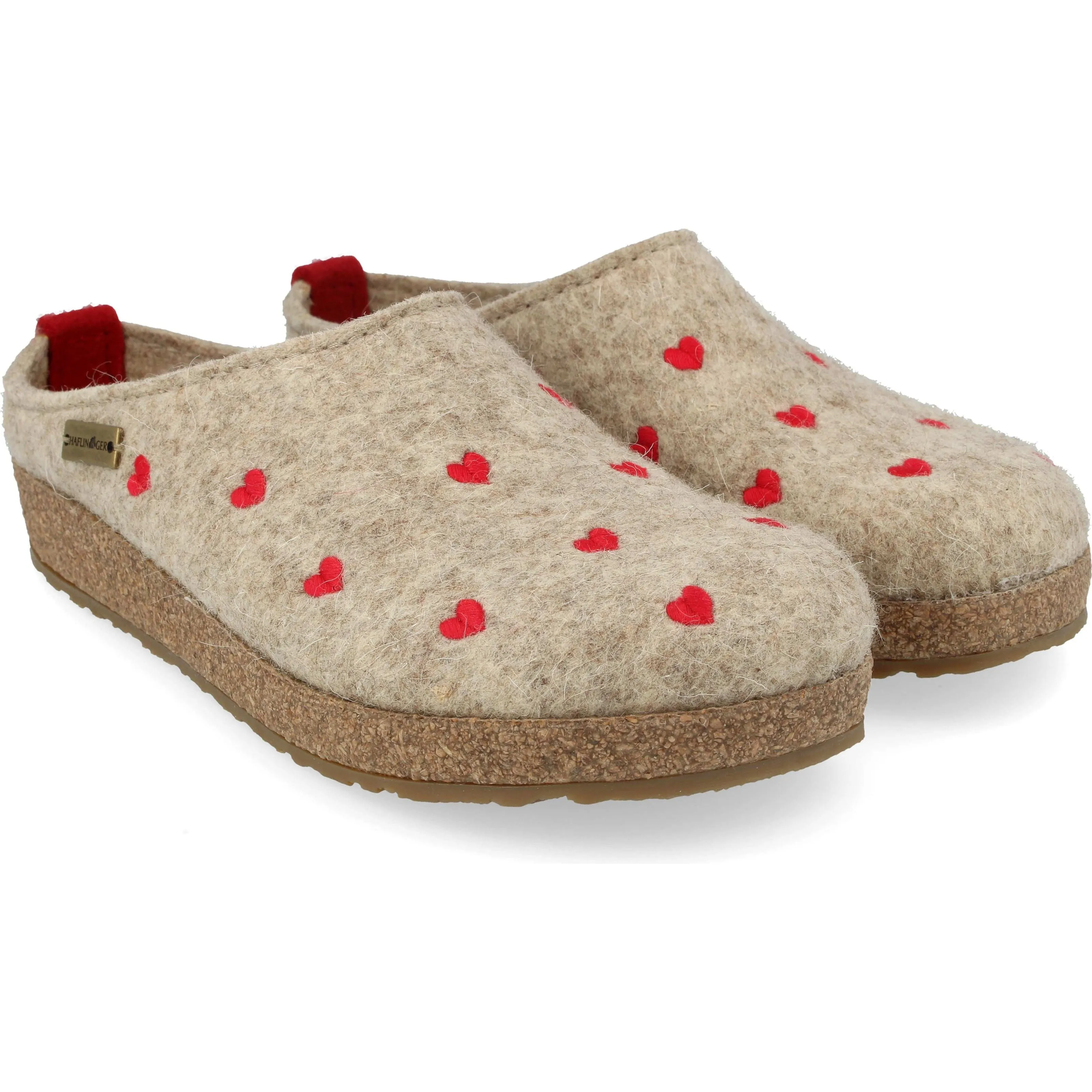Haflinger Womens Cuoricini Wool Clogs
