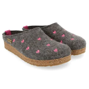 Haflinger Womens Cuoricini Wool Clogs