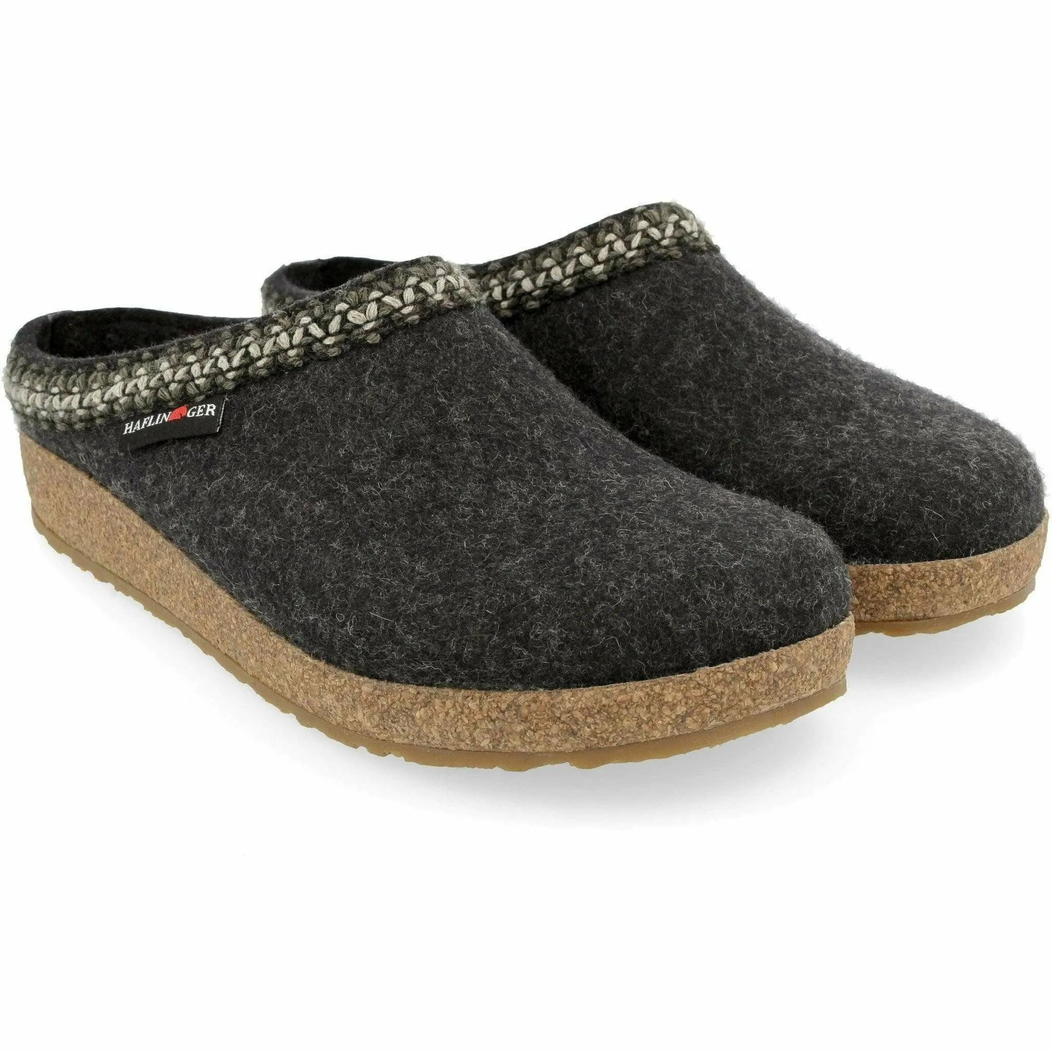 Haflinger Zig Zag Grizzly Wool Clogs