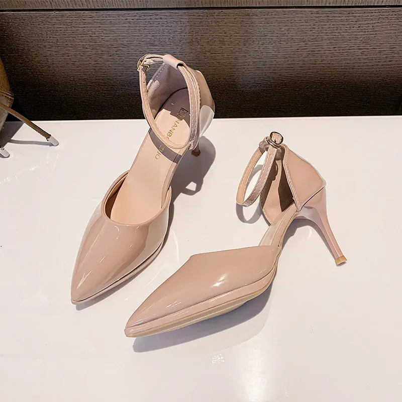 High-heeled Buckle Strap Heels