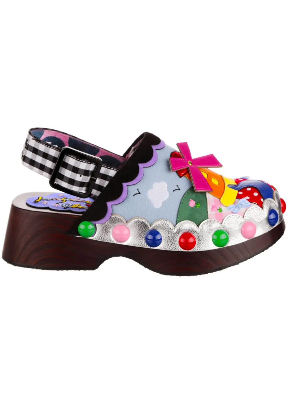 Irregular Choice Your Biggest Fan Windmills Clogs Black