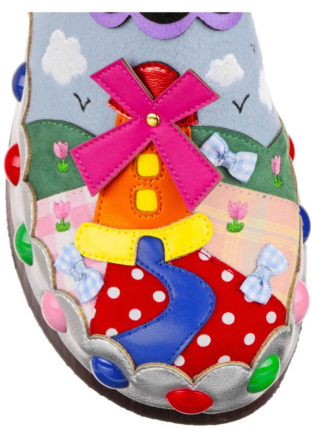 Irregular Choice Your Biggest Fan Windmills Clogs Black