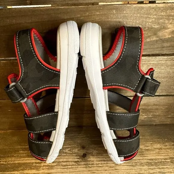 Kids Boys See Kai Run Cyrus IV Flexirun Black Athletic Fisherman Sandals Size 12