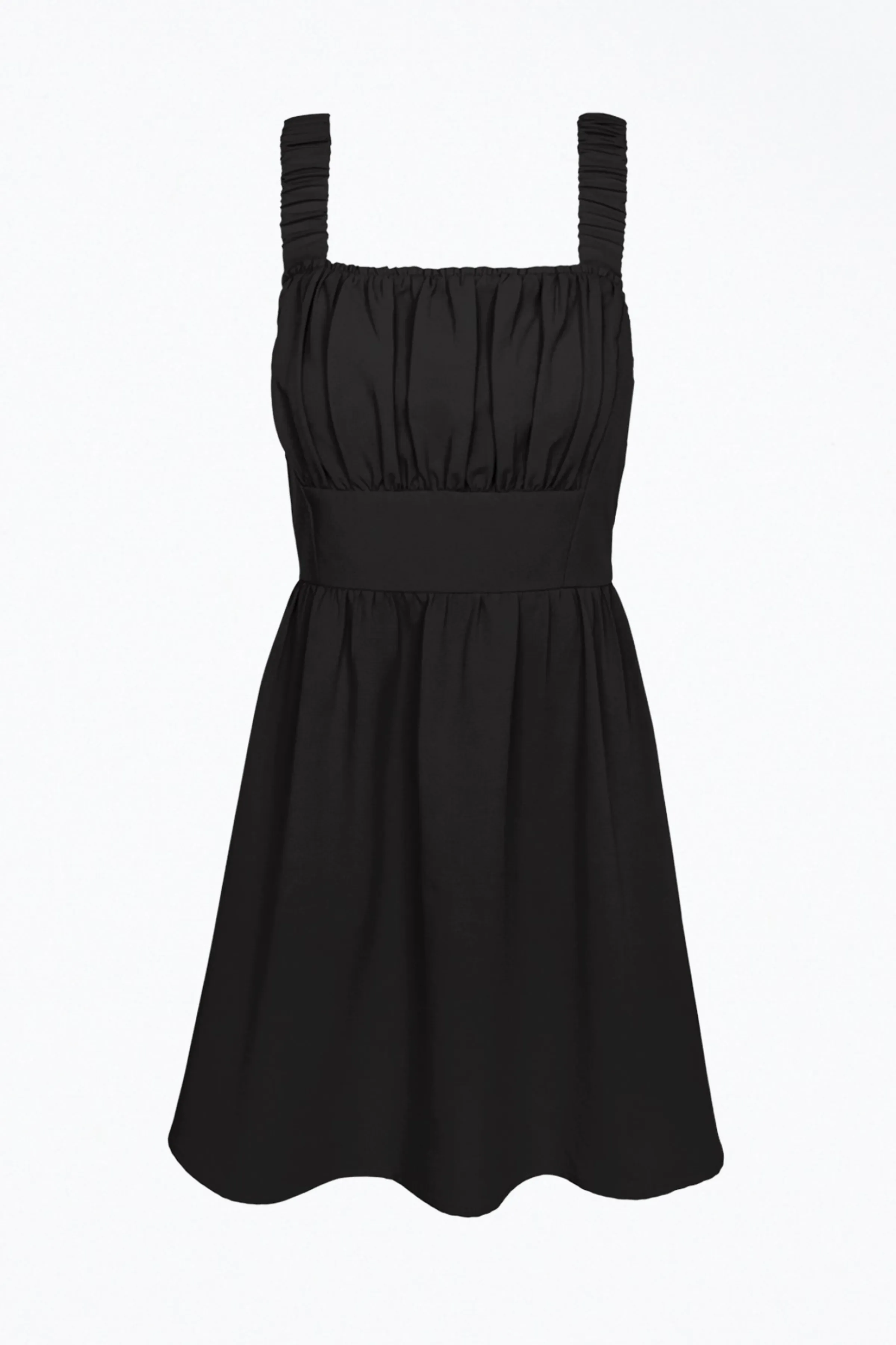 KINA SCRUNCHIE STRAP CREPE MINI DRESS