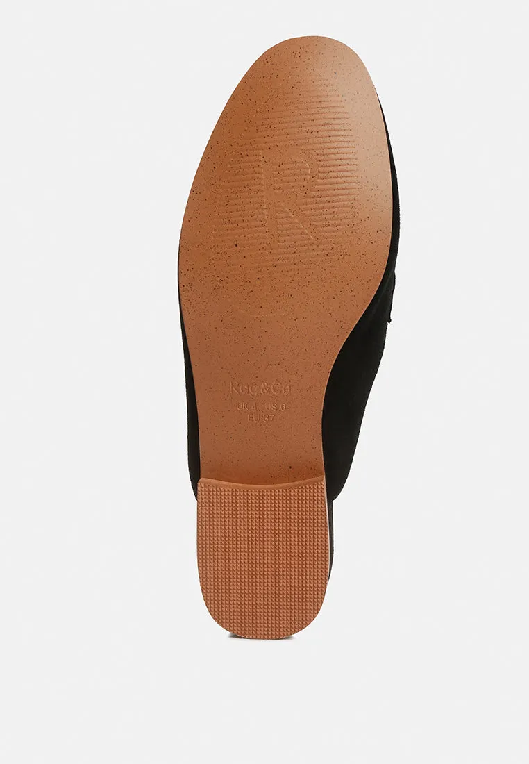 Krizia Chunky Chain Suede Slip On Mules By Ruw