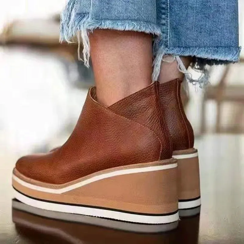 Leather Ankle Boots for Women