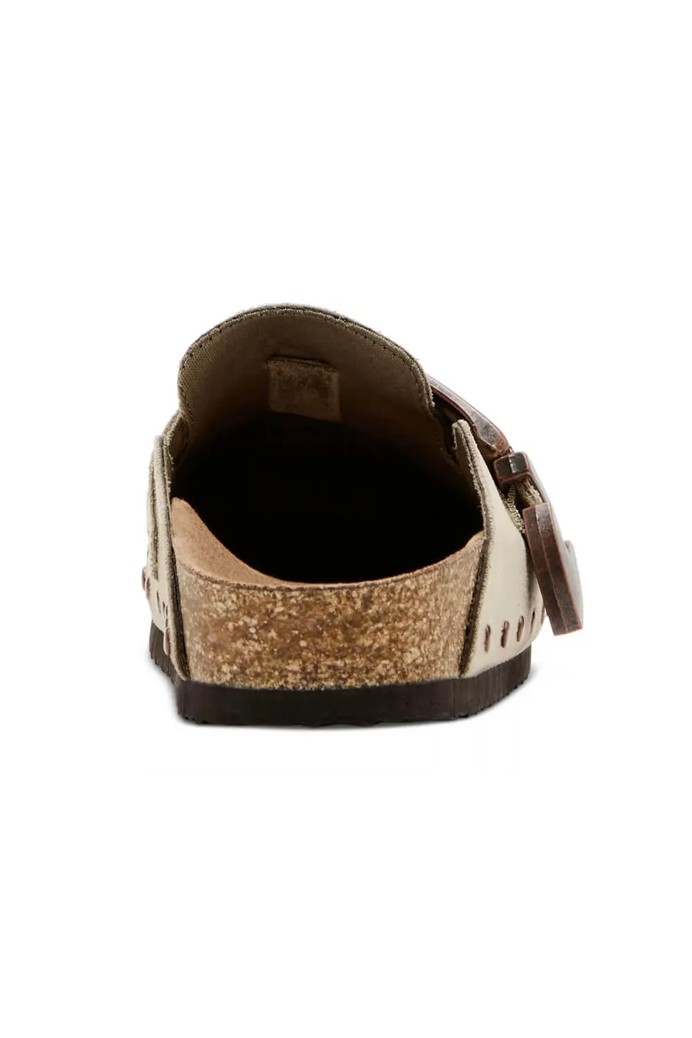 Madden Girl Pepper Buckle Clogs for Women in Taupe | PEPPER-TAUPE