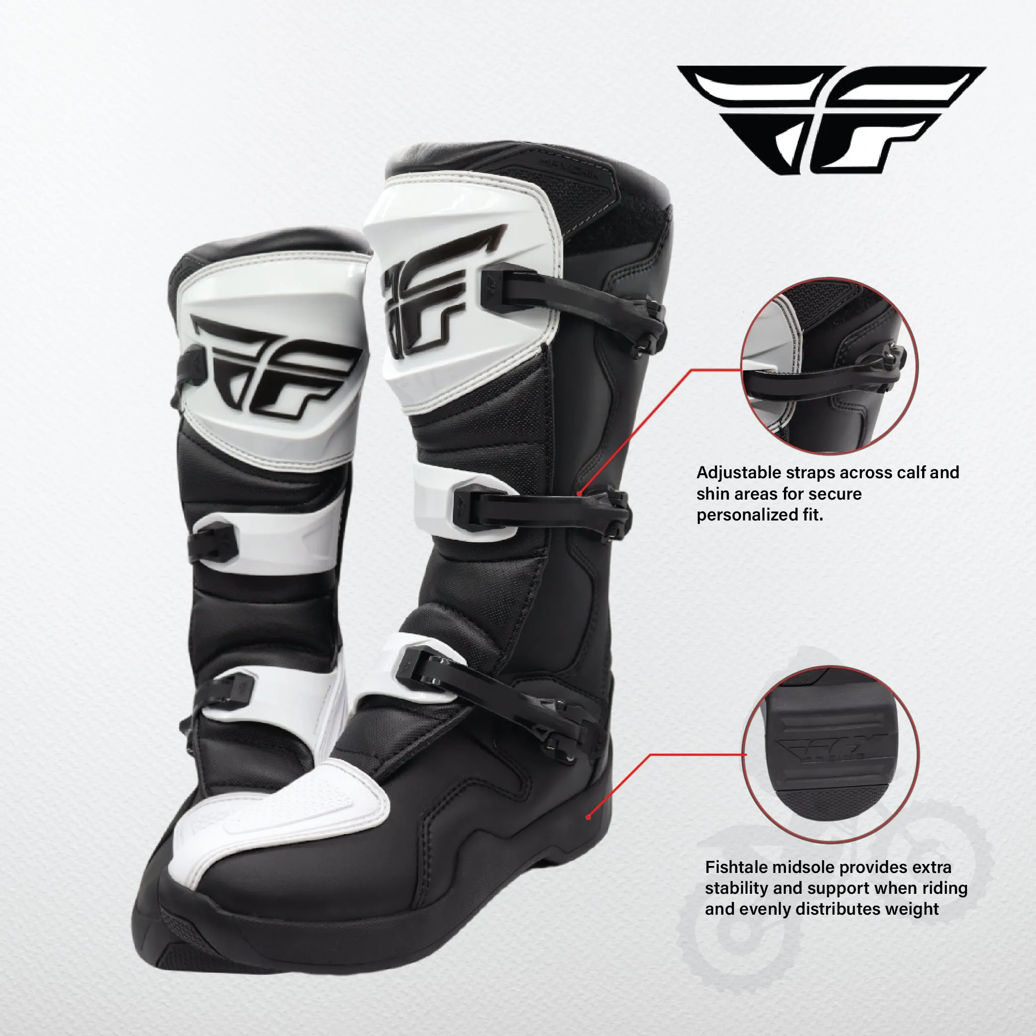 MAVERIK LT BOOT WHITE/BLACK SZ 09