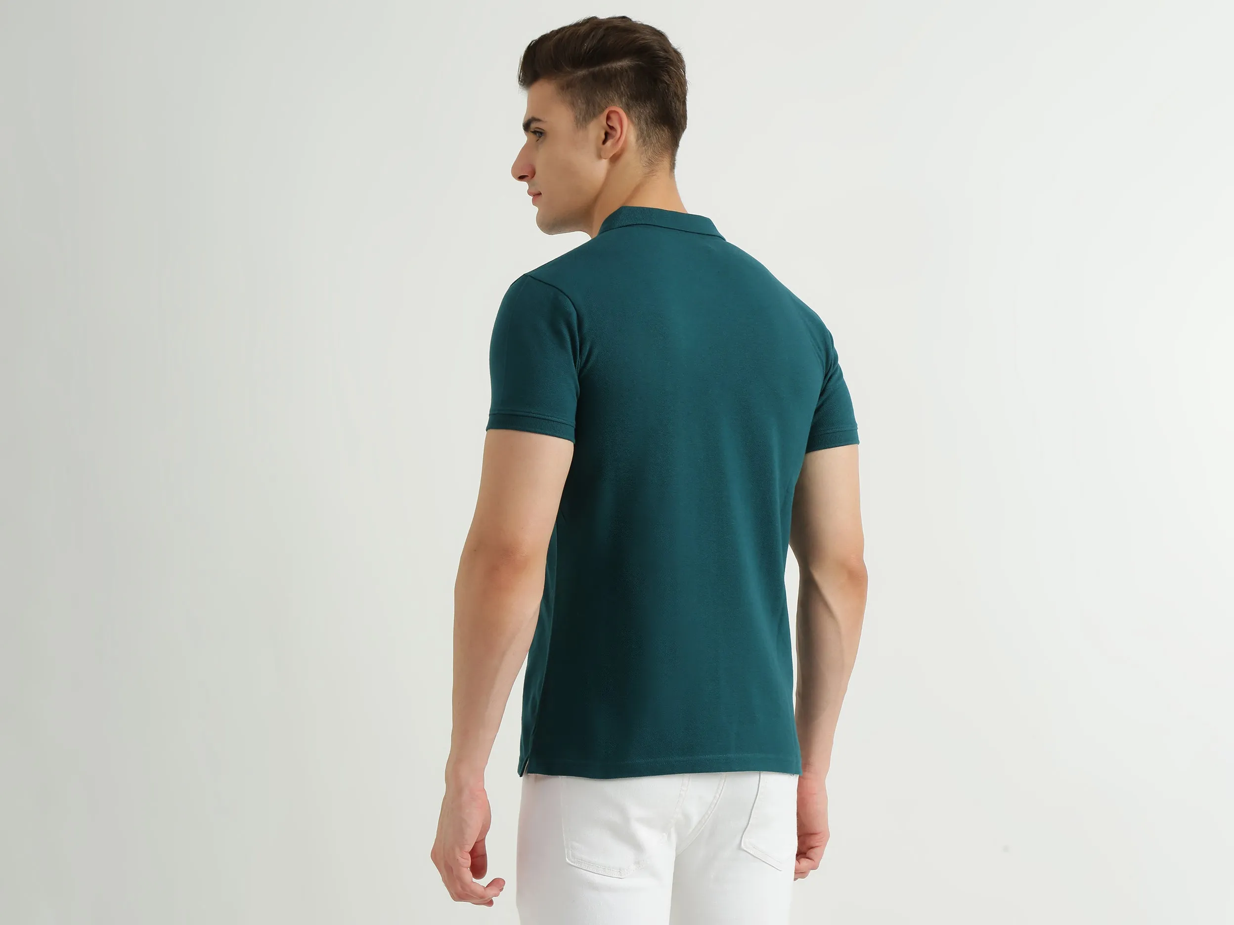 Mens Short Sleeve Stripe Polo T-Shirt