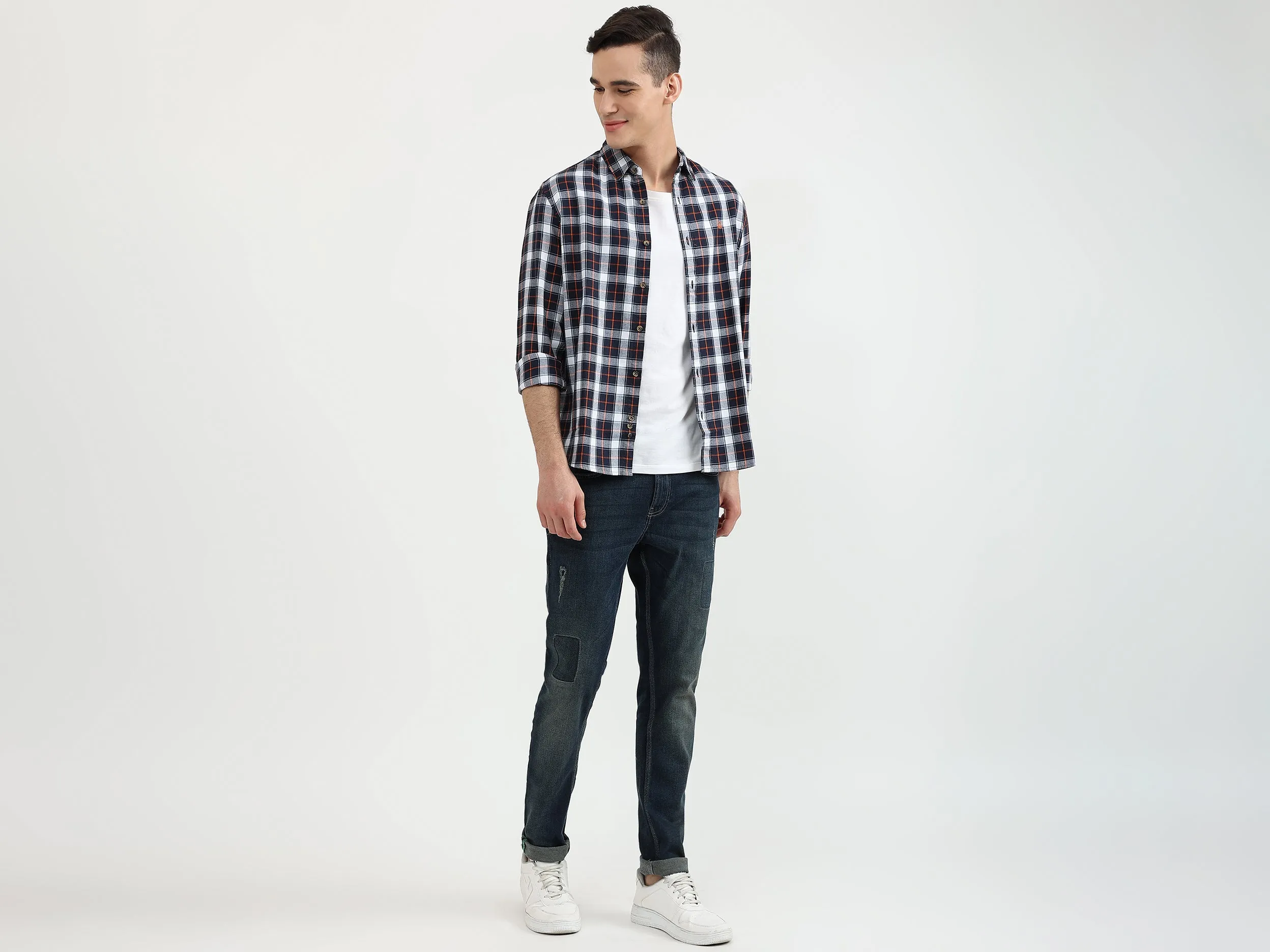Mens Slim Fit Check Shirt