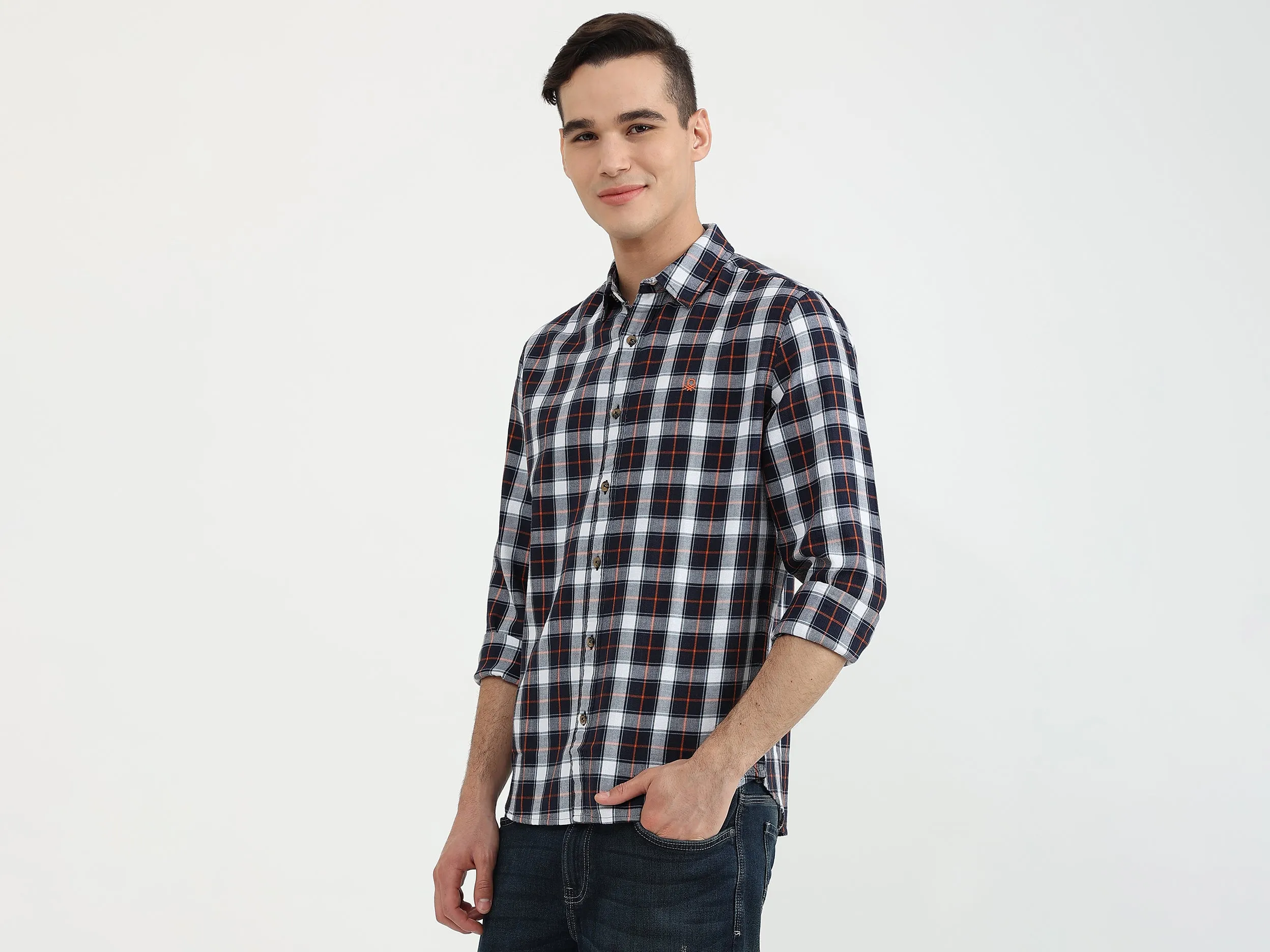 Mens Slim Fit Check Shirt
