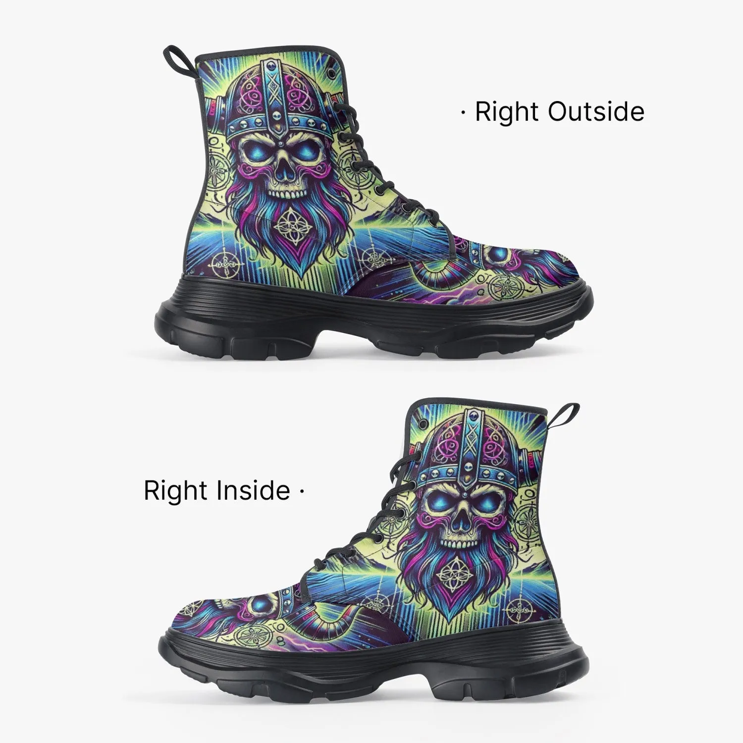 Neon Vikings Skull