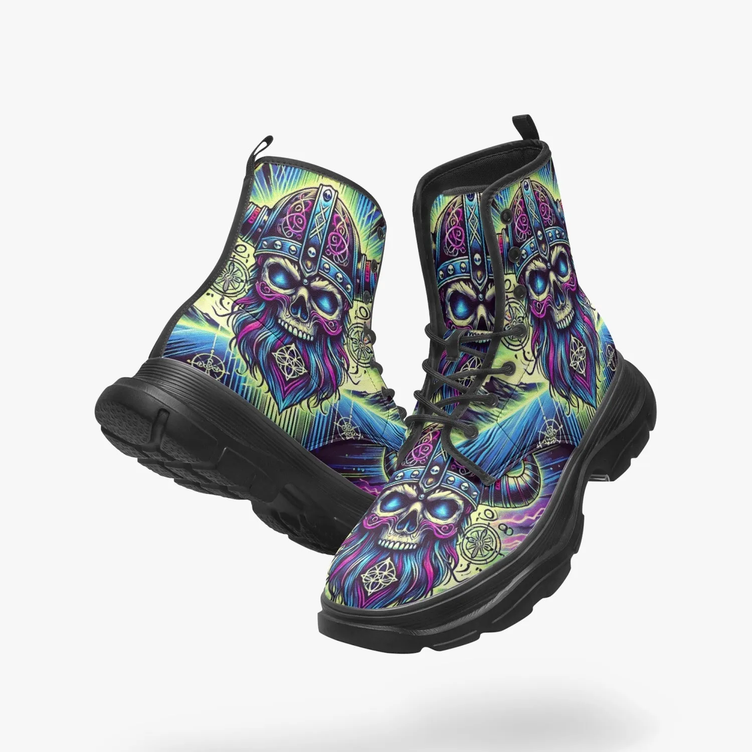Neon Vikings Skull