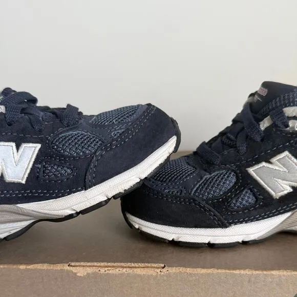 New Balance 990 Navy/White Toddler Sneakers- SZ 6 C