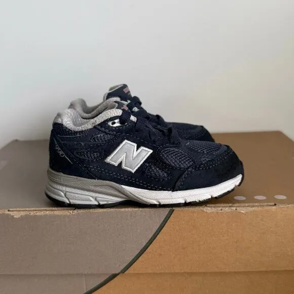 New Balance 990 Navy/White Toddler Sneakers- SZ 6 C