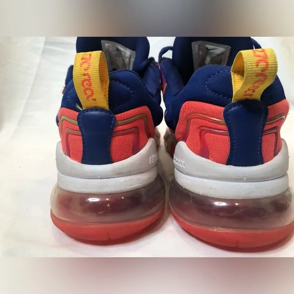 Nike Air Max 270 React Laser Crimson Sneakers (CD6870-600)— Size 5Y, 6.5W
