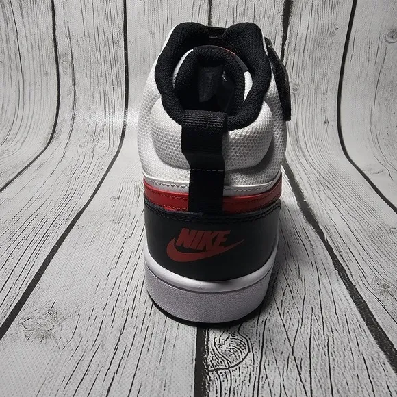 Nike Court Borough Mid 2 Red Black White Sneakers Size 6.5Y CD7782 New No Box