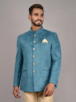 Olive Green Jodhpuri Suit | JadeBlue