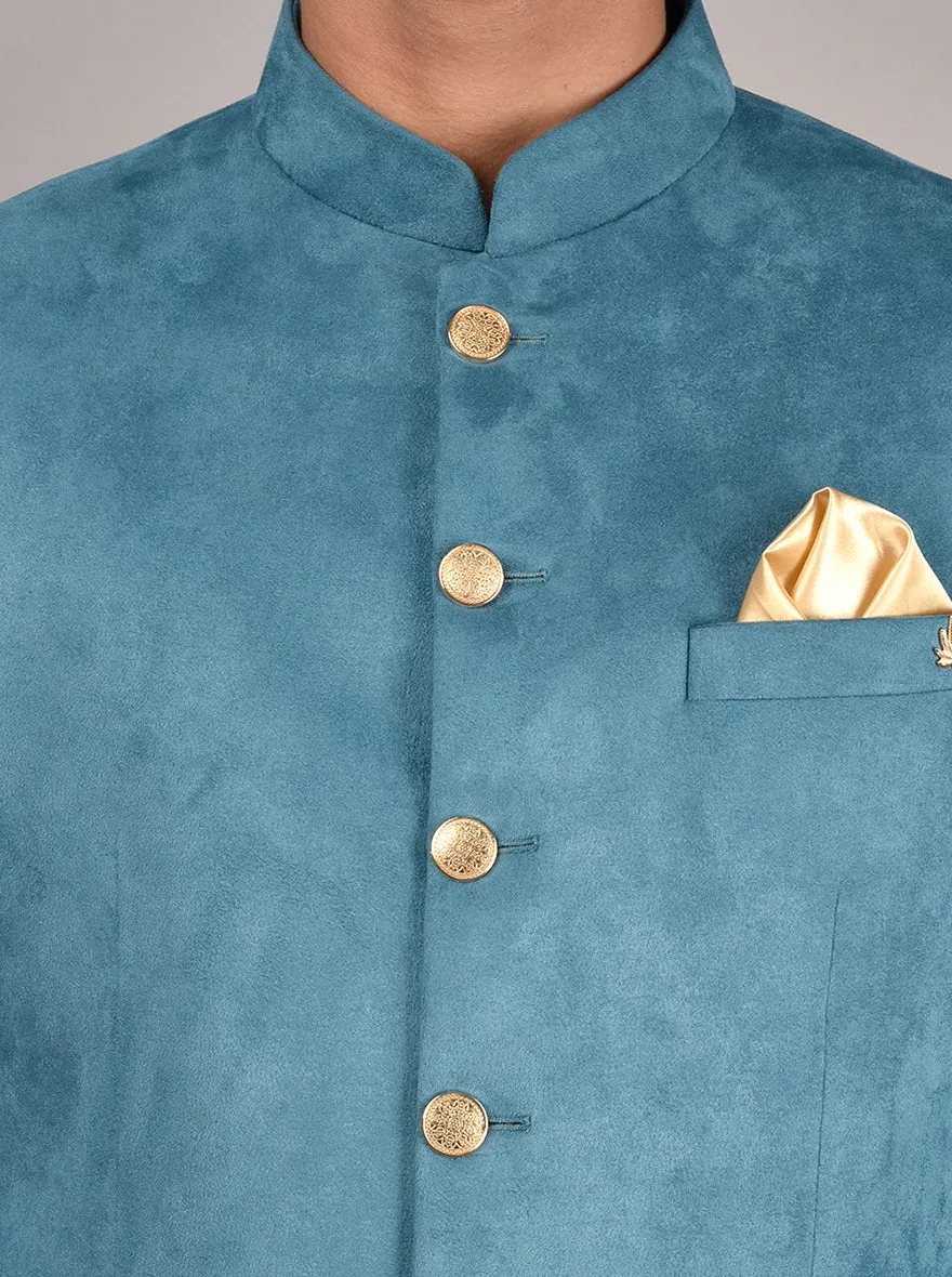 Olive Green Jodhpuri Suit | JadeBlue