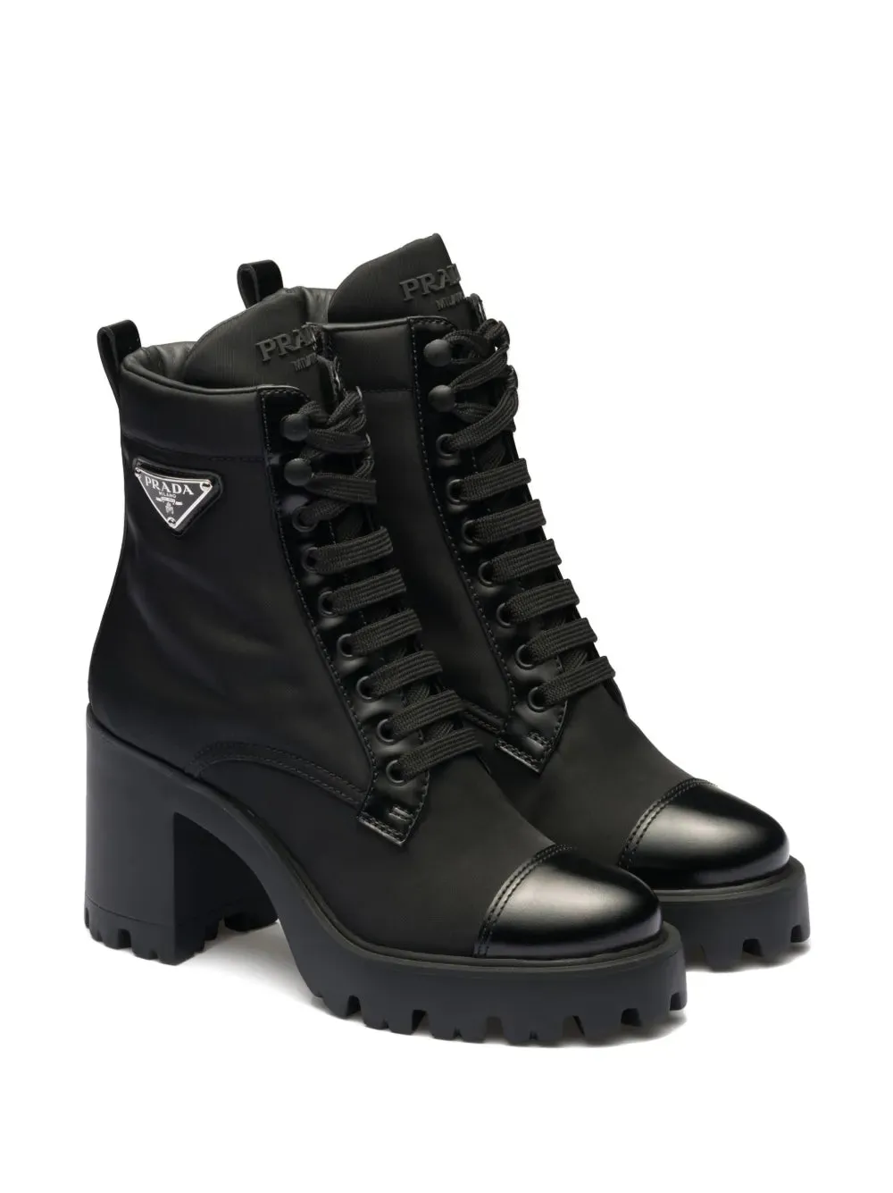 Prada 90mm triangle-logo ankle boots